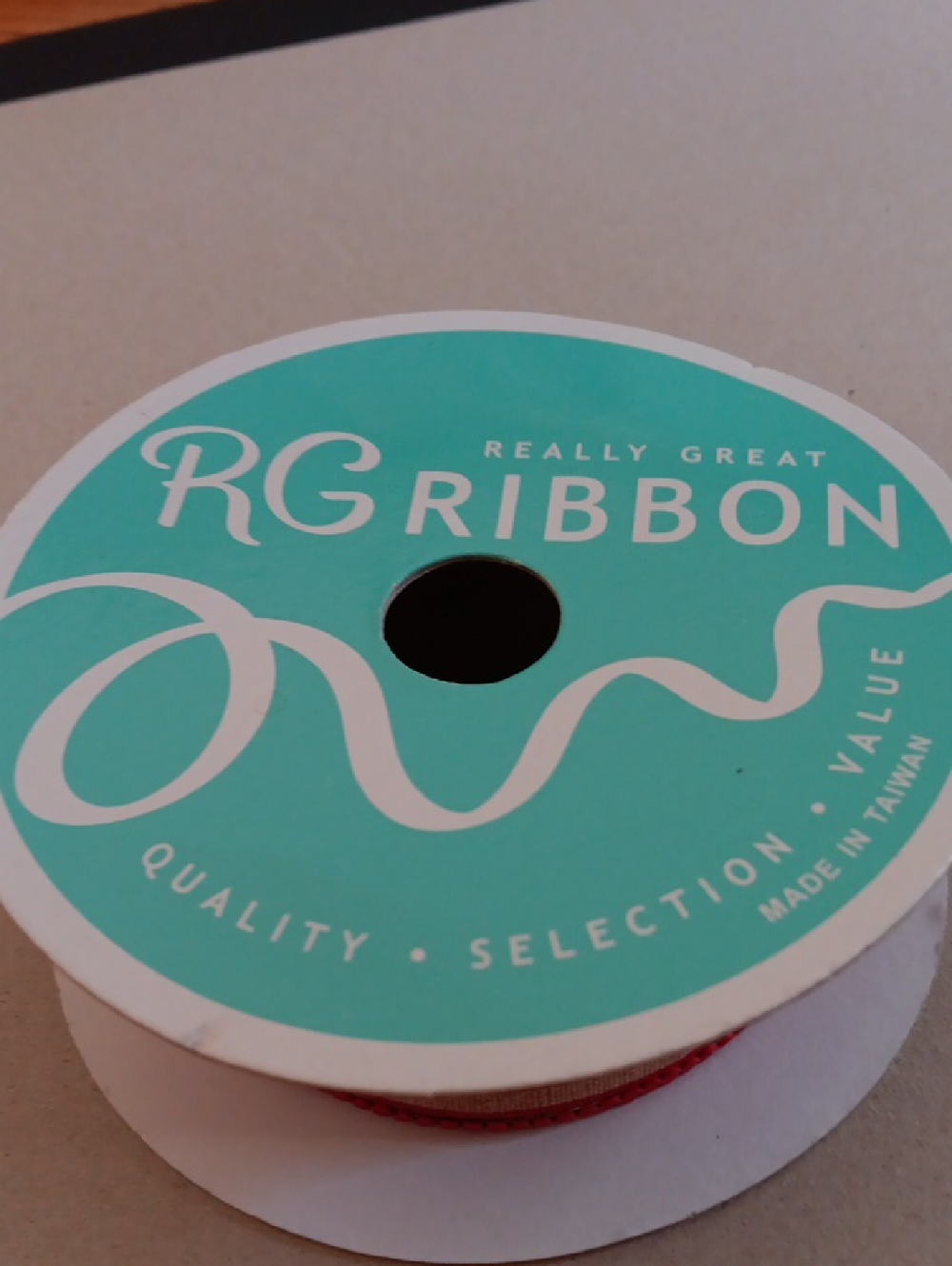 RG Ribbon Red Blue Cream Craft Ribbon